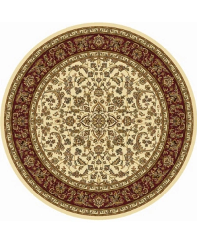 Km Home Closeout!  1318/1517/ivory Navelli Ivory/ Cream 7'10" X 7'10" Round Area Rug In Cream