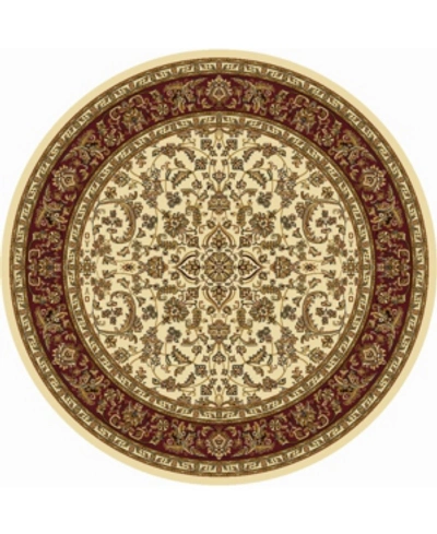 Shop Km Home Closeout!  1318/1516/ivory Navelli Ivory/ Cream 5'3" X 5'3" Round Area Rug