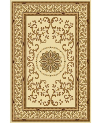 KM HOME CLOSEOUT! KM HOME 1419/1311/IVORY NAVELLI IVORY 5'5" X 8'3" AREA RUG 