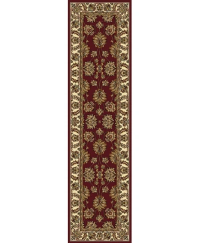 Km Home Closeout!  1330/1234/burgundy Navelli Red 2'2" X 8' Runner Rug In Red