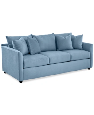 Shop Furniture Inia 85" Fabric Sofa In Tina Airforce