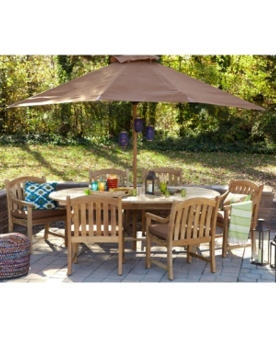 Furniture Bristol Outdoor Teak 7-pc. Dining Set (87" X 47" Dining Table And 6 Dining Chairs) In No Color