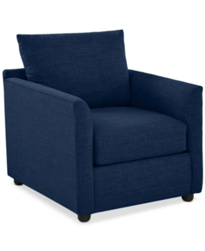 Shop Furniture Inia Fabric Chair In Tina Indigo