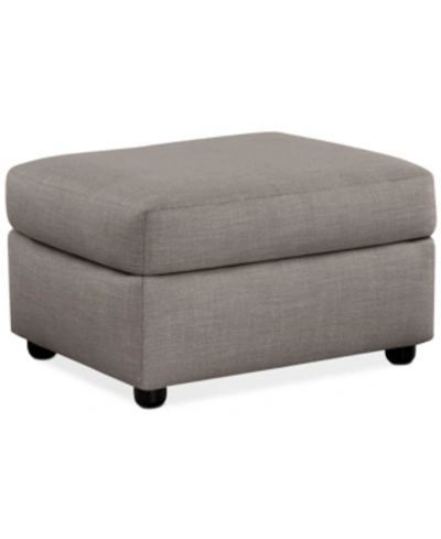 Shop Furniture Inia Fabric Ottoman In Baldwin Concrete