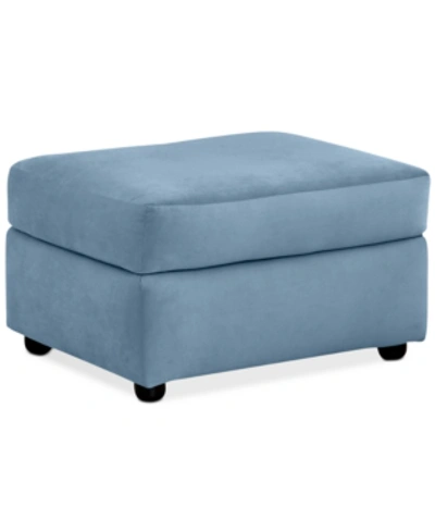 Shop Furniture Inia Fabric Ottoman In Tina Airforce