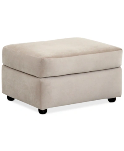 Shop Furniture Inia Fabric Ottoman In Tina Oyster