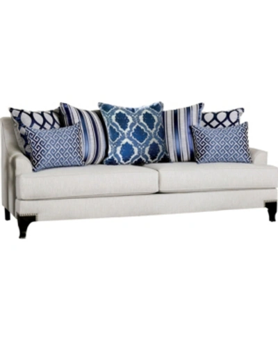Shop Furniture Of America Allyson Upholstered Sofa In Gray