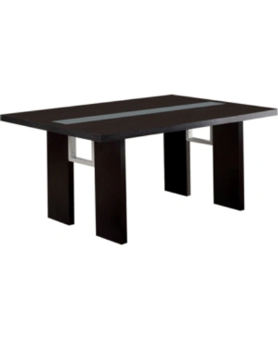 Shop Furniture Of America Dextera Solid Wood Rectangular Dining Table In Black