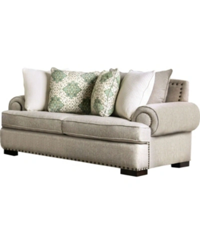 Shop Furniture Of America Sprell Upholstered Love Seat In Gray