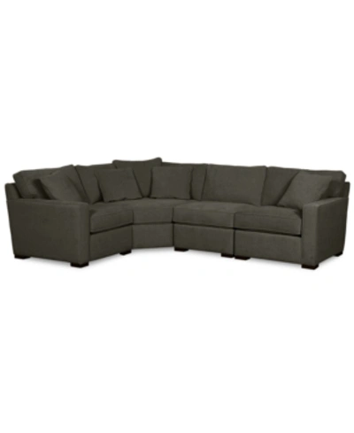 Furniture Radley Fabric 4-piece Sectional Sofa, Created For Macy's In Heavenly Mocha Grey