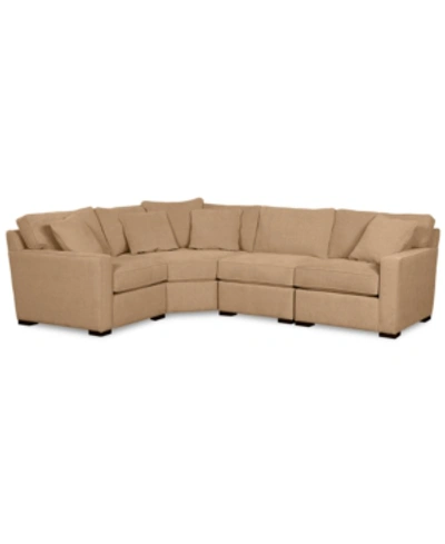 Furniture Radley Fabric 4-piece Sectional Sofa, Created For Macy's In Heavenly Caramel Tan