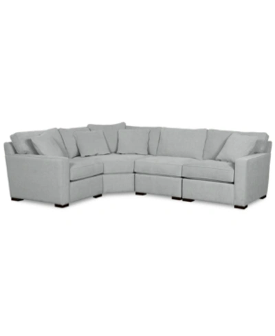 Furniture Radley Fabric 4-piece Sectional Sofa, Created For Macy's In Heavenly Cinder