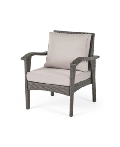 Shop Noble House Bradley Outdoor Armchair With Cushions, Set Of 2 In Gray