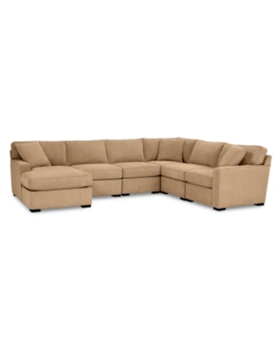 Shop Furniture Radley Fabric 6-pc. Chaise Sectional With Corner, Created For Macy's In Heavenly Caramel Tan