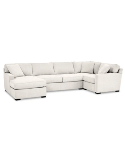 Shop Furniture Radley 4-pc. Fabric Chaise Sectional Sofa With Corner Piece, Created For Macy's In Heavenly Oyster