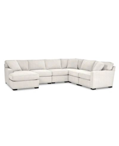 Shop Furniture Radley Fabric 6-pc. Chaise Sectional With Corner, Created For Macy's In Heavenly Oyster White