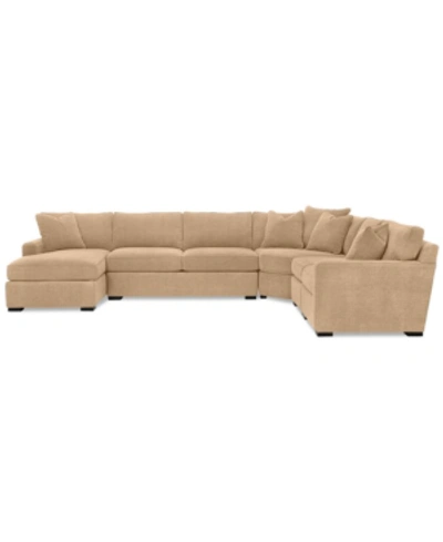 Shop Furniture Radley 5-piece Fabric Chaise Sectional Sofa, Created For Macy's In Heavenly Caramel Tan