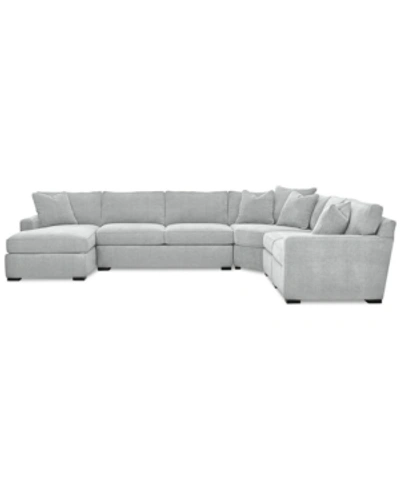 Shop Furniture Radley 5-piece Fabric Chaise Sectional Sofa, Created For Macy's In Heavenly Cinder Grey