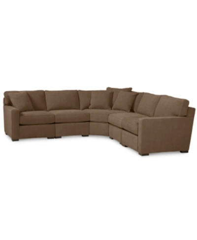 Furniture Radley Fabric 5-piece Sectional Sofa, Created For Macy's In Heavenly Cafe Brown
