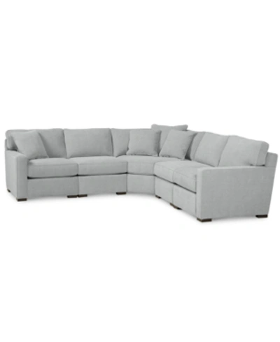 Furniture Radley Fabric 5-piece Sectional Sofa, Created For Macy's In Heavenly Cinder Grey