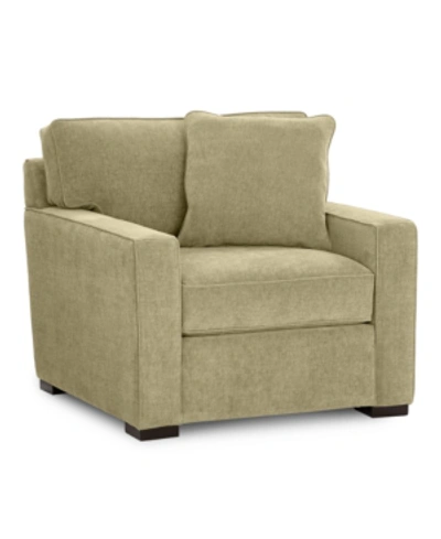 Furniture Radley 38" Fabric Armchair, Created For Macy's In Heavenly Apple Green
