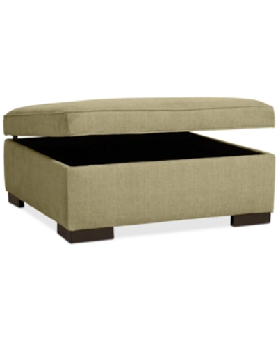 Furniture Radley 36" Fabric Storage Ottoman, Created For Macy's In Heavenly Apple Green