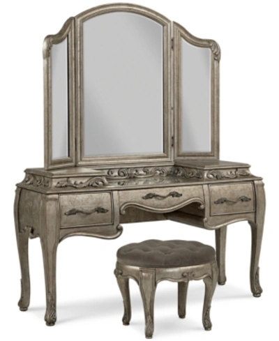 Shop Furniture Zarina 3-pc. Vanity Set (vanity, Vanity Stool & Vanity Mirror)