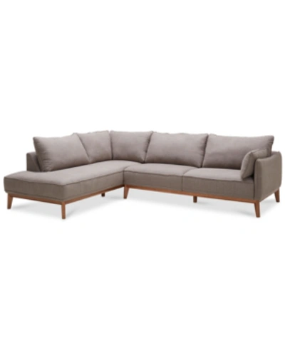 Shop Furniture Jollene 113" 2-pc. Fabric Sectional, Created For Macy's In Slate Grey