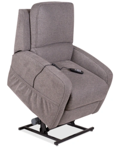 Furniture Karwin Fabric Power Lift Reclining Chair In Storm Gray