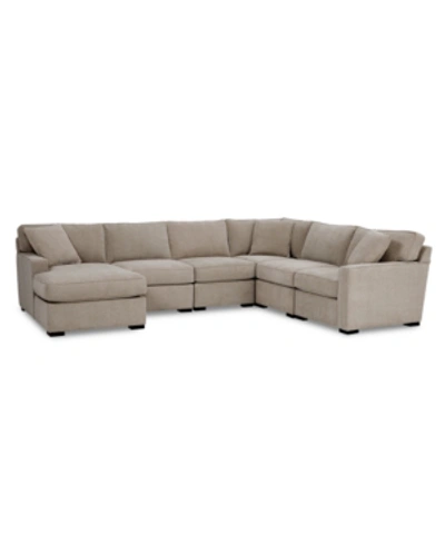 Shop Furniture Radley Fabric 6-pc. Chaise Sectional With Corner, Created For Macy's In Heavenly Chrome Beige