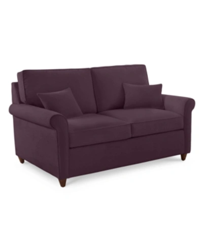 Furniture Lidia 62" Fabric Loveseat, Created For Macy's In Gypsy Eggplant Purple