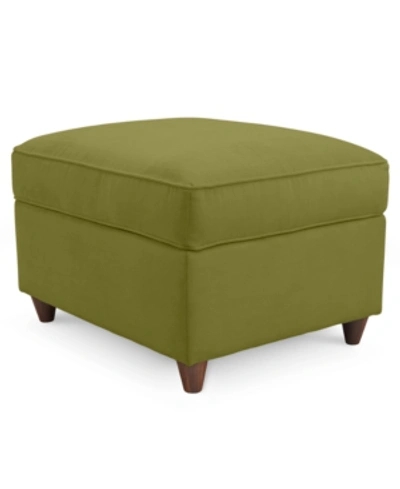 Furniture Lidia Fabric Ottoman, Created For Macy's In Gypsy Sage Green