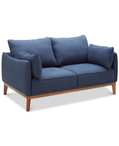 Furniture Jollene 62" Fabric Loveseat, Created For Macy's In Midnight Blue