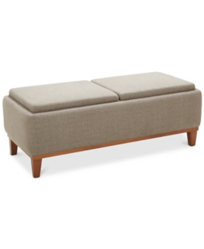 Shop Furniture Jollene Fabric Storage Cocktail Ottoman, Created For Macy's In Slate Grey