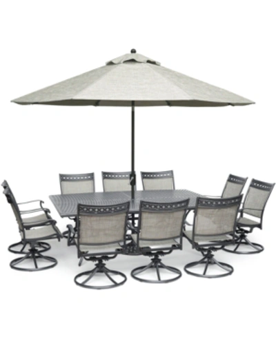 Shop Furniture Vintage Ii Outdoor Aluminum 11-pc. Dining Set (84" X 60" Dining Table & 10 Swivel Rockers), Created  In No Color