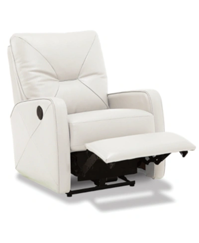 Shop Furniture Finchley Leather Power Wallhugger Recliner In Snow (special Order)