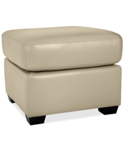 Furniture Orid Leather Ottoman, Created For Macy's In Lace (special Order)