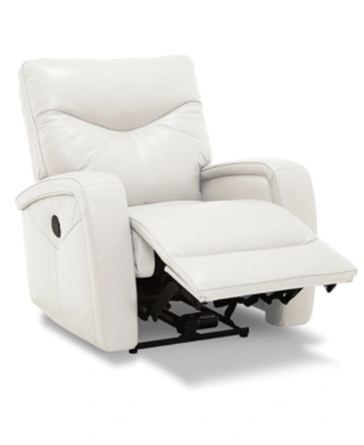 Shop Furniture Erith Leather Power Wallhugger Recliner In Snow (special Order)