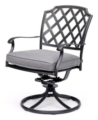 Shop Furniture Vintage Ii Swivel Chair With Sunbrella Cushion, Created For Macy's In Cast Slate