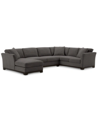 Furniture Elliot Ii 138" Fabric 3-pc. Chaise Sectional, Created For Macy's In Merit Charcoal Grey