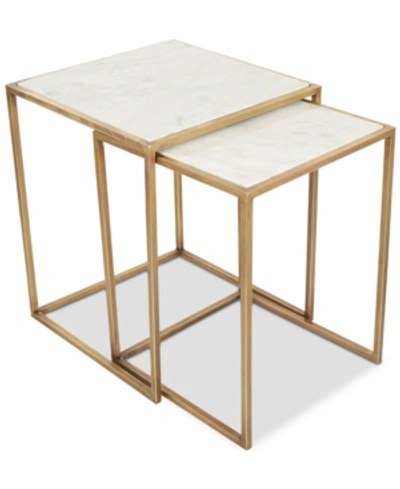 Shop Furniture Isla Marble 2-pc. Square Nesting End Table