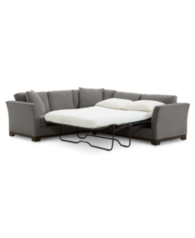 Furniture Elliot Ii 108" Fabric 2-pc. Sleeper Sofa Sectional, Created For Macy's In Merit Greystone Grey
