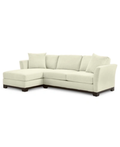 Furniture Elliot Ii 107" 2-pc. Fabric Chaise Sectional Apartment Sofa, Created For Macy's In Merit Pearl Ivory