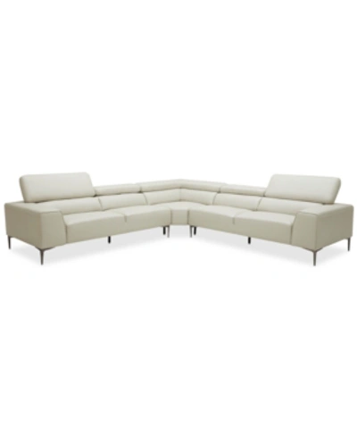 Mossley on sale leather sectional