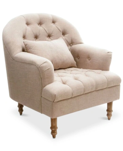 Noble House Gadsen Accent Chair In Beige