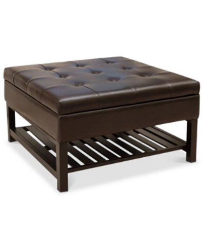 Shop Noble House Davion Storage Ottoman In Brown