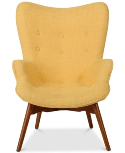 Shop Noble House Perlie Contour Chair In Yellow