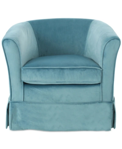 Shop Noble House Daylann Swivel Chair In Blue