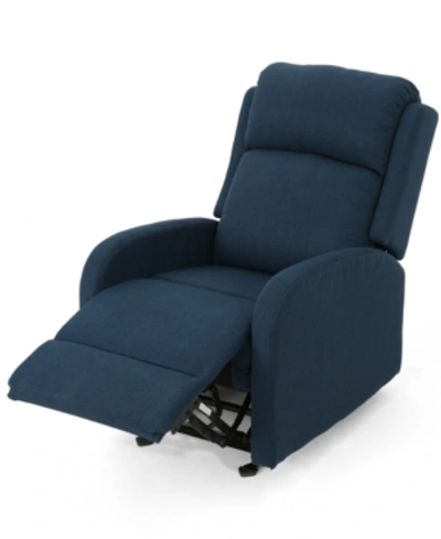 Shop Noble House Alouette Recliner In Blue