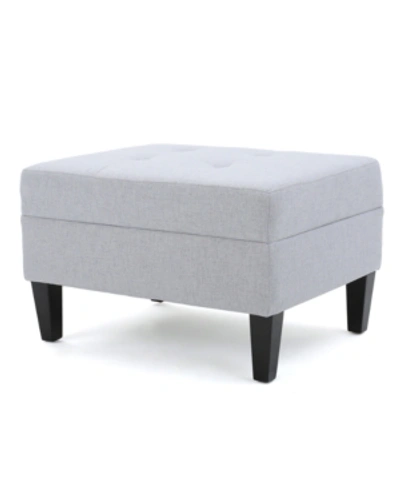 Noble House Noleen Ottoman In Light Grey